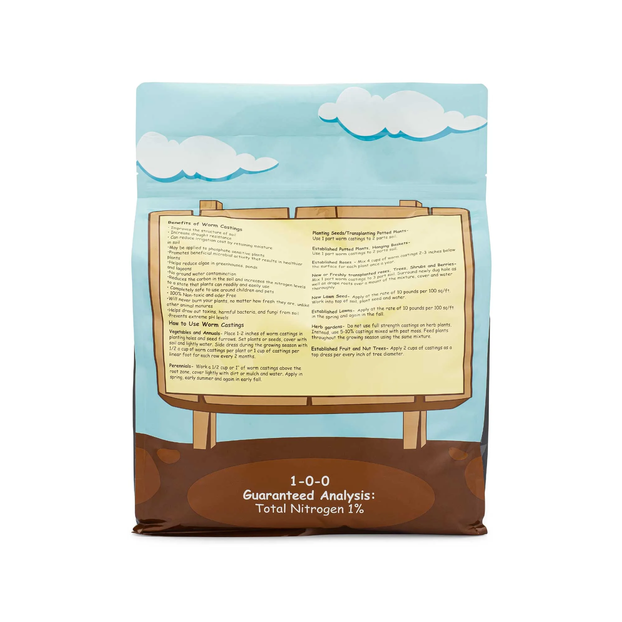 Dirty Bil's Pure Worm Castings - 15lb Bag - Natural Soil Fertilizer Additive - Image 2