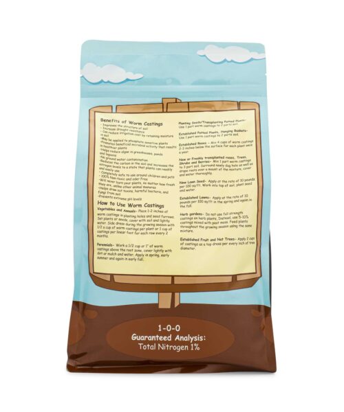Alternative view of Dirty Bil's Pure Worm Castings - 5lb Bag - Natural Soil Fertilizer Additive