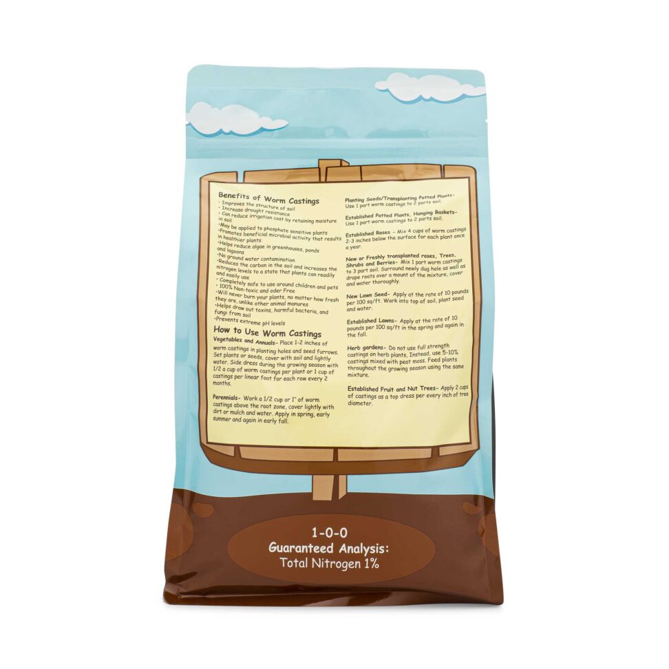 Alternative view of Dirty Bil's Pure Worm Castings - 5lb Bag - Natural Soil Fertilizer Additive